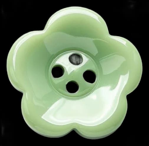 green button shaped as a flower