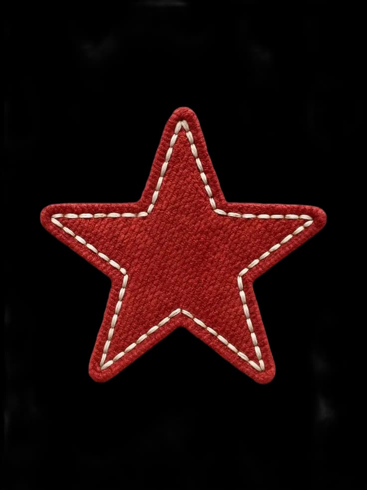 red fabric star